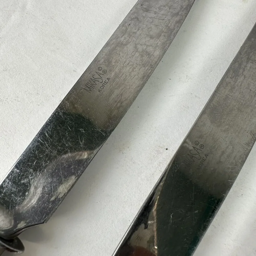 Set Of‎ 6- Mikasa Korea Stainless Flatware DINNER Butter KNIVES